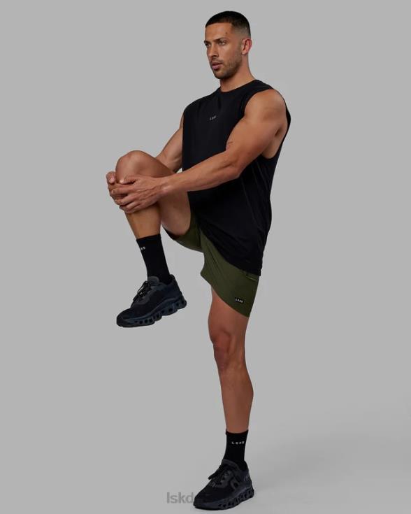 Camiseta sin mangas base flxcotton - negro hombres LSKD VP42D991 vestir