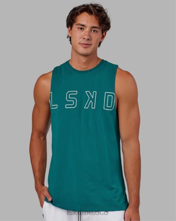 Camiseta sin mangas de entrenamiento Expand flxcotton - Deep Lake hombres LSKD VP42D1004 vestir