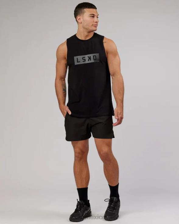 Camiseta sin mangas de entrenamiento Strength flxcotton - negro-negro hombres LSKD VP42D989 vestir