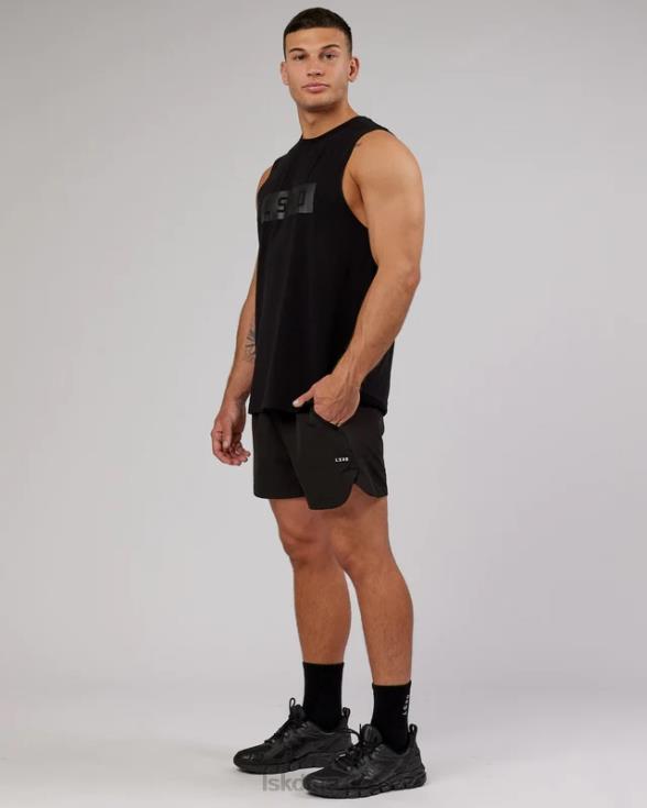 Camiseta sin mangas de entrenamiento Strength flxcotton - negro-negro hombres LSKD VP42D989 vestir
