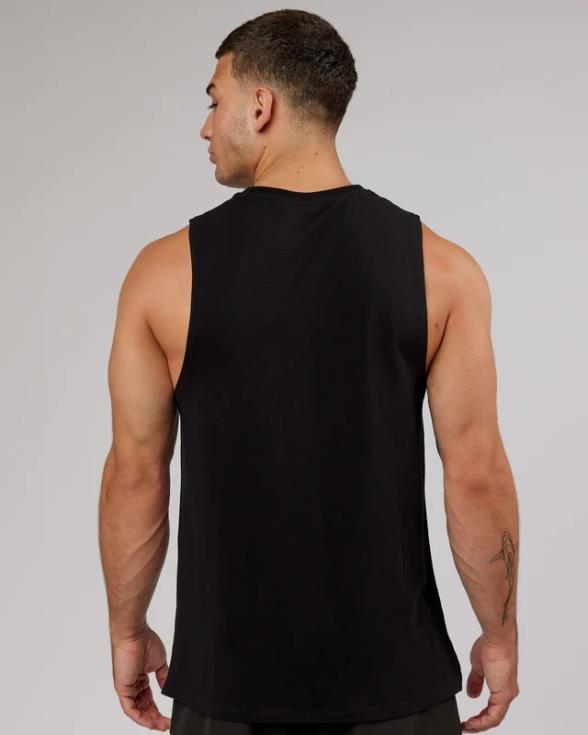 Camiseta sin mangas de entrenamiento Strength flxcotton - negro-negro hombres LSKD VP42D989 vestir
