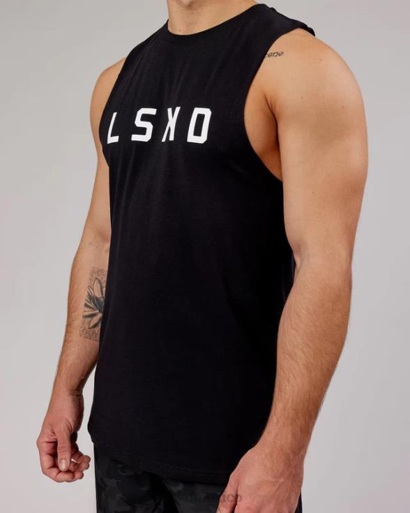Camiseta sin mangas de entrenamiento power flxdry - negro-blanco hombres LSKD VP42D1023 vestir