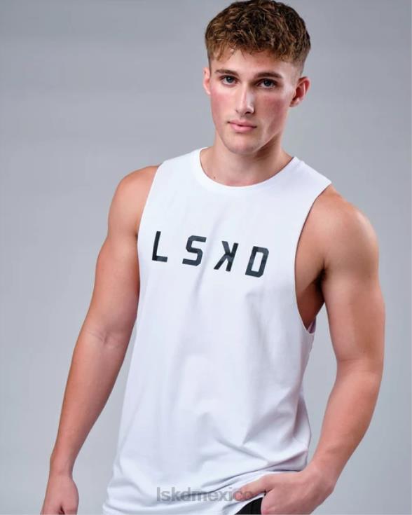 Camiseta sin mangas de entrenamiento rep flxcotton - camo blanco-negro hombres LSKD VP42D1022 vestir