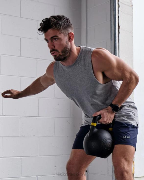 Camiseta sin mangas de entrenamiento rival flxcotton - lt grey marl hombres LSKD VP42D1011 vestir