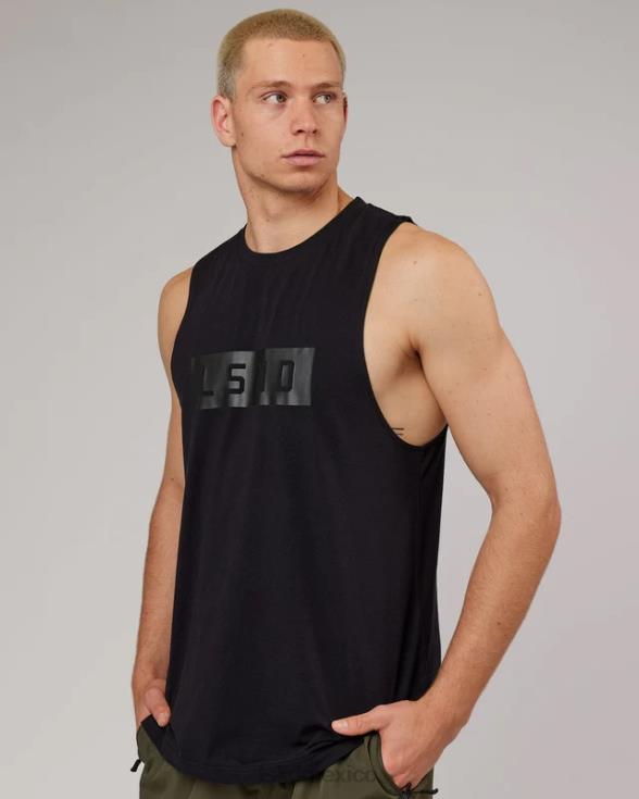 Camiseta sin mangas de rendimiento Strength Flxdry Training Fit - Negro hombres LSKD VP42D1002 vestir