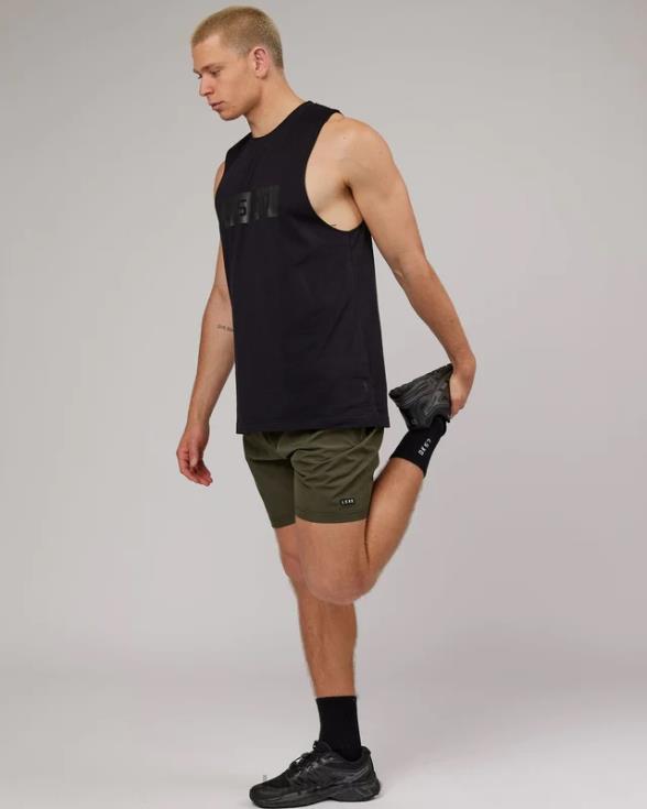 Camiseta sin mangas de rendimiento Strength Flxdry Training Fit - Negro hombres LSKD VP42D1002 vestir