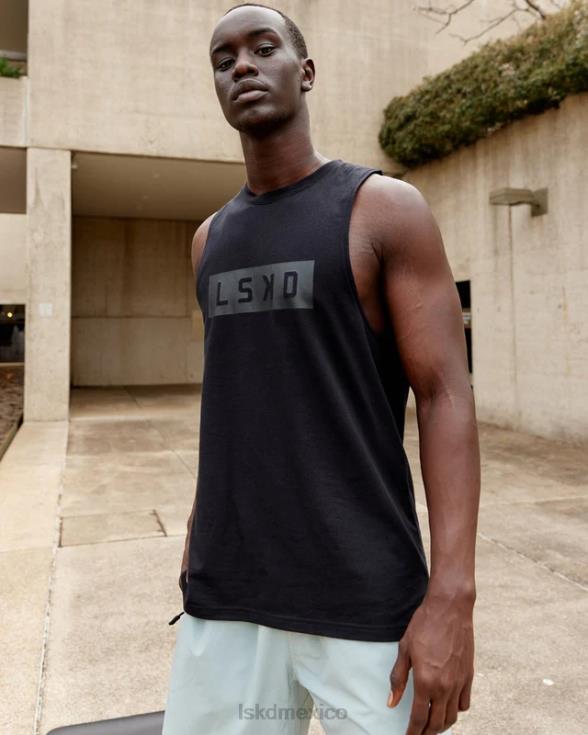 Camiseta sin mangas de rendimiento Strength Flxdry Training Fit - Negro hombres LSKD VP42D1002 vestir