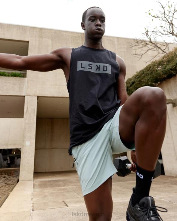 Camiseta sin mangas de rendimiento Strength Flxdry Training Fit - Negro hombres LSKD VP42D1002 vestir