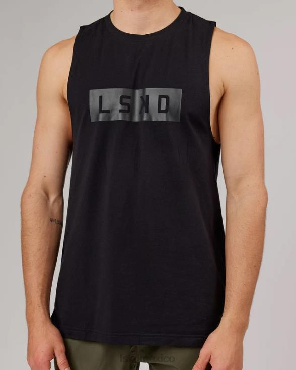 Camiseta sin mangas de rendimiento Strength Flxdry Training Fit - Negro hombres LSKD VP42D1002 vestir
