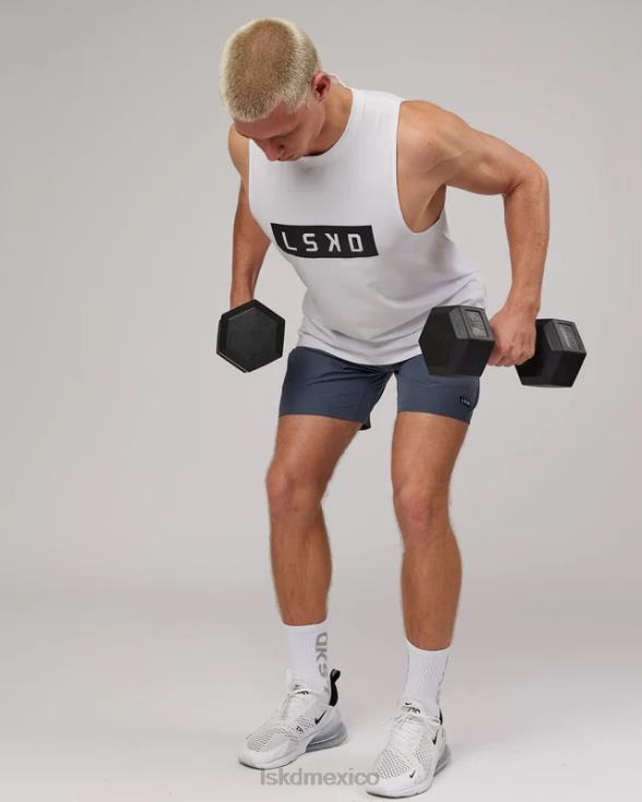 Camiseta sin mangas de rendimiento Strength Flxdry Training Fit - blanco-negro hombres LSKD VP42D1016 vestir