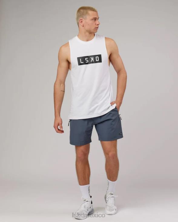 Camiseta sin mangas de rendimiento Strength Flxdry Training Fit - blanco-negro hombres LSKD VP42D1016 vestir