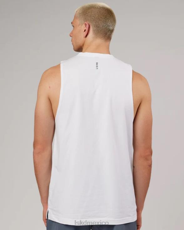 Camiseta sin mangas de rendimiento Strength Flxdry Training Fit - blanco-negro hombres LSKD VP42D1016 vestir