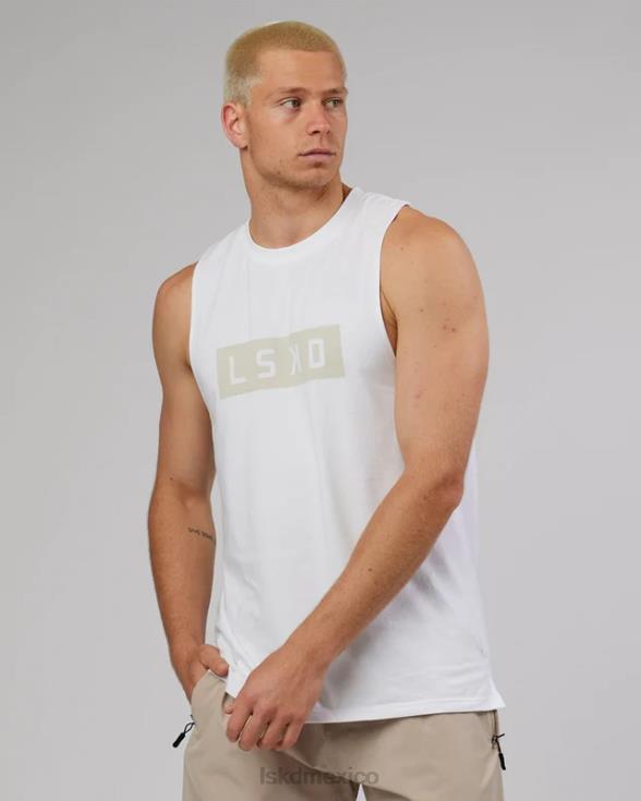 Camiseta sin mangas de rendimiento Strength Flxdry Training Fit - blanco-taupe hombres LSKD VP42D1025 vestir