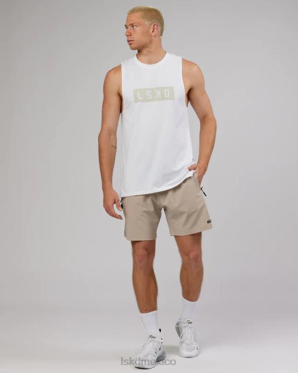 Camiseta sin mangas de rendimiento Strength Flxdry Training Fit - blanco-taupe hombres LSKD VP42D1025 vestir