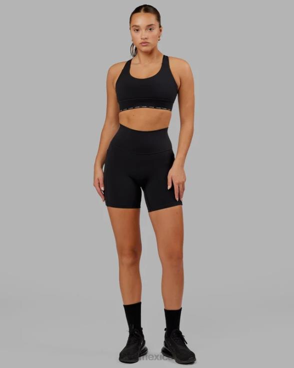 Fusion shorts midi - negro mujer LSKD VP42D541 vestir