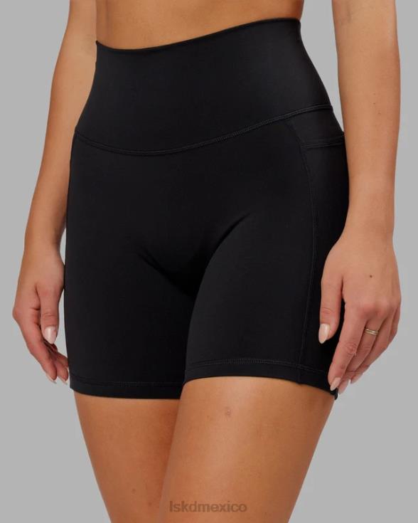 Fusion shorts midi - negro mujer LSKD VP42D541 vestir