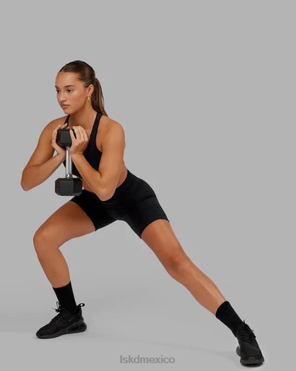 Fusion shorts midi - negro mujer LSKD VP42D541 vestir