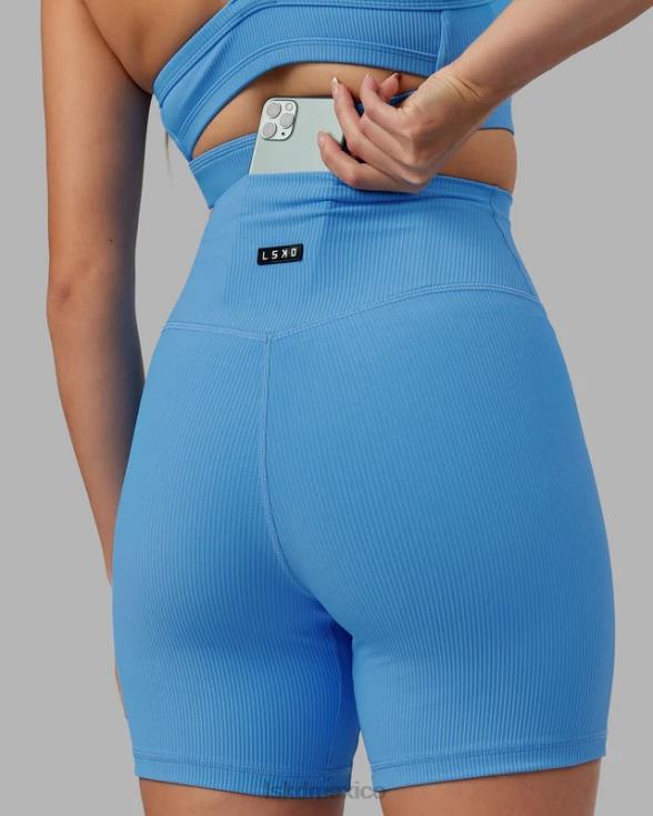 Pantalón corto midi de canalé Strike - azul celeste mujer LSKD VP42D633 vestir