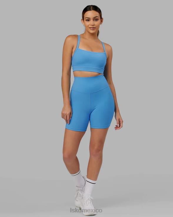 Pantalón corto midi de canalé Strike - azul celeste mujer LSKD VP42D633 vestir