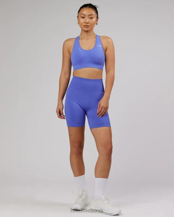 Pantalón corto midi sin costuras limitless - azul aciano mujer LSKD VP42D685 vestir