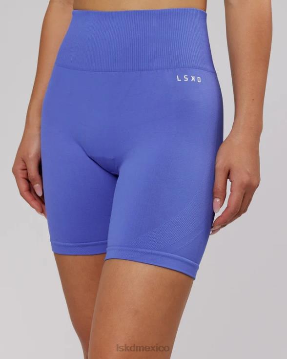 Pantalón corto midi sin costuras limitless - azul aciano mujer LSKD VP42D685 vestir