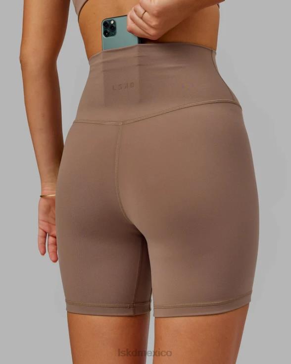 pantalón corto base 2.0 de largo medio - taupe profundo mujer LSKD VP42D653 vestir