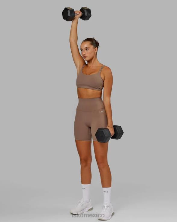 pantalón corto base 2.0 de largo medio - taupe profundo mujer LSKD VP42D653 vestir