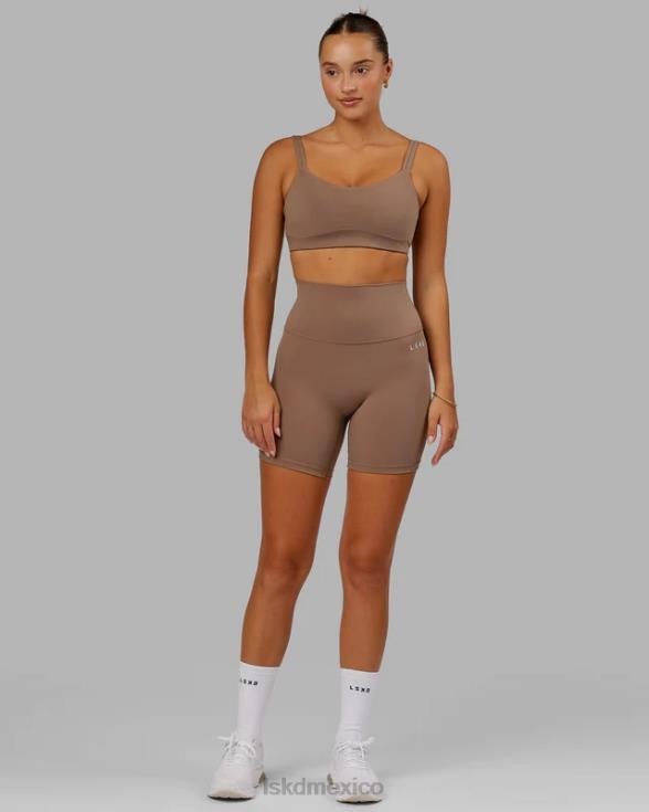 pantalón corto base 2.0 de largo medio - taupe profundo mujer LSKD VP42D653 vestir