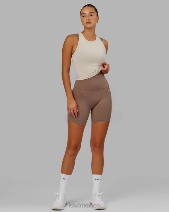 pantalón corto base 2.0 de largo medio - taupe profundo mujer LSKD VP42D653 vestir
