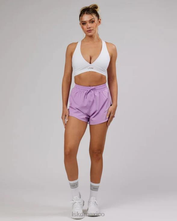 pantalón corto de entrenamiento funcional - lila mujer LSKD VP42D777 vestir
