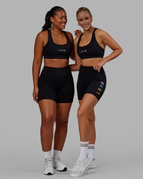 pantalón corto de longitud media rep - Pride-Black mujer LSKD VP42D590 vestir