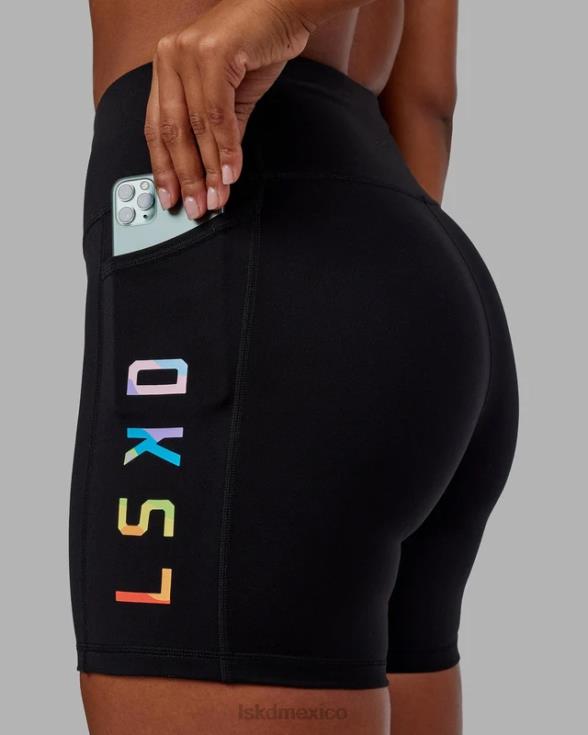 pantalón corto de longitud media rep - Pride-Black mujer LSKD VP42D590 vestir