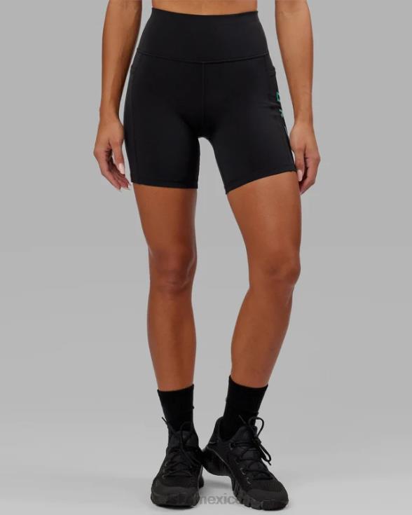 pantalón corto de longitud media rep - negro-hiper verde azulado mujer LSKD VP42D693 vestir