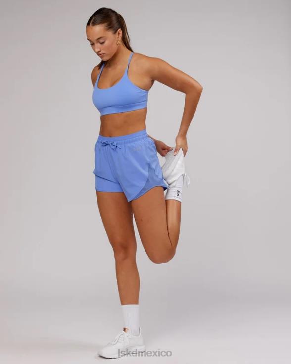 pantalón corto dinámico - azul aciano mujer LSKD VP42D793 vestir