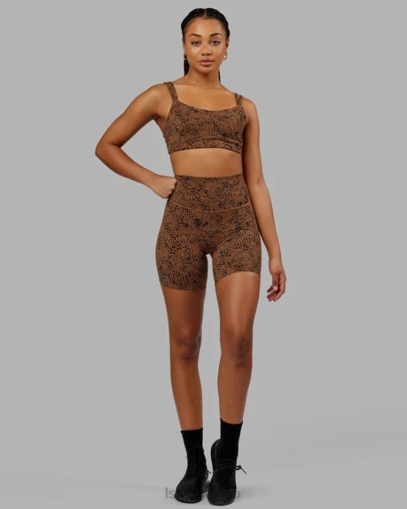 pantalón corto elixir de largo medio - ágil estampado camel mujer LSKD VP42D673 vestir