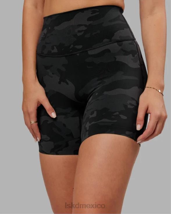 pantalón corto elixir de longitud media - camuflaje negro mujer LSKD VP42D548 vestir