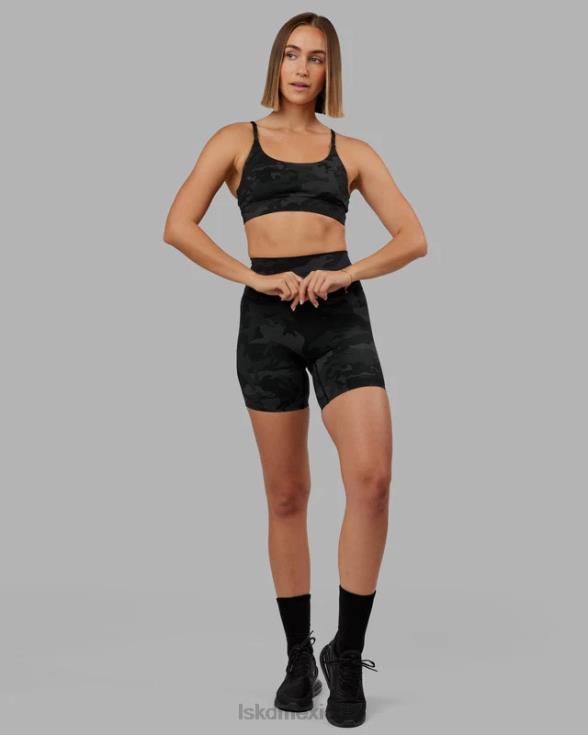 pantalón corto elixir de longitud media - camuflaje negro mujer LSKD VP42D548 vestir