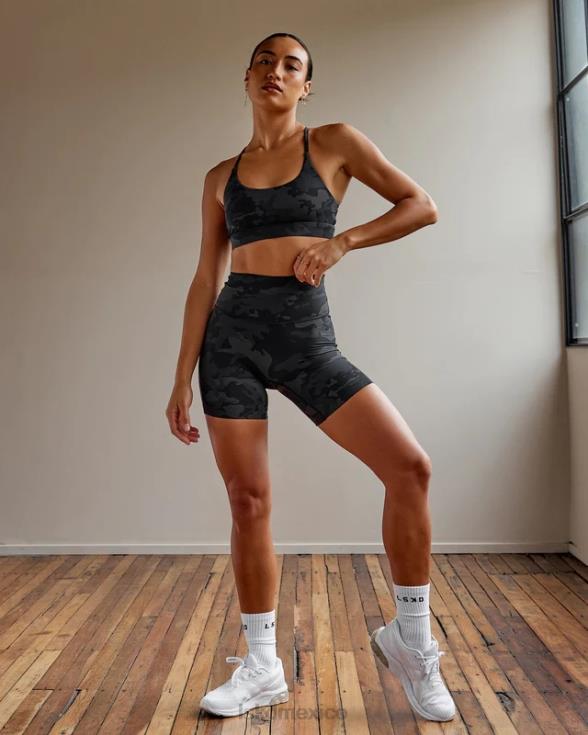 pantalón corto elixir de longitud media - camuflaje negro mujer LSKD VP42D548 vestir