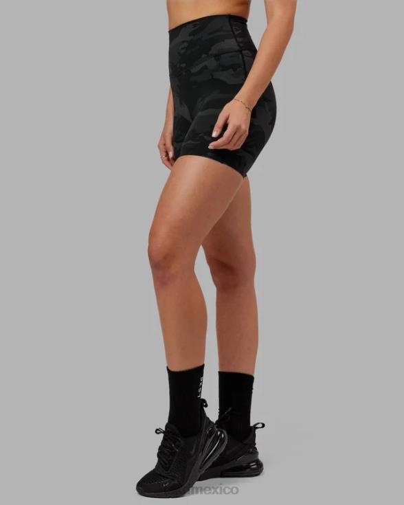 pantalón corto elixir de longitud media - camuflaje negro mujer LSKD VP42D548 vestir