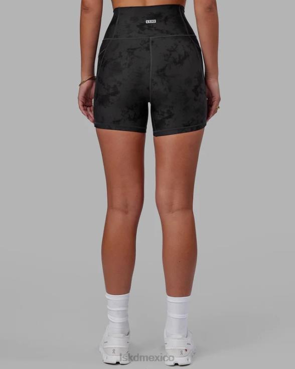 pantalón corto fusion x-length - tie-dye negro mujer LSKD VP42D588 vestir