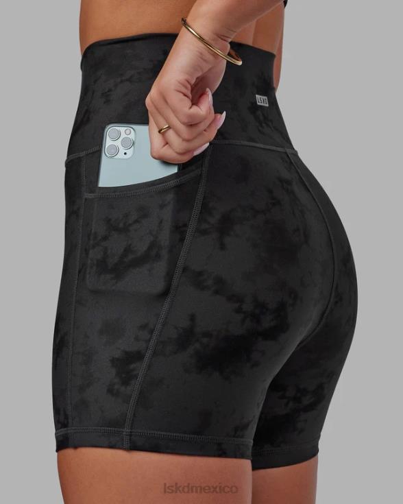 pantalón corto fusion x-length - tie-dye negro mujer LSKD VP42D588 vestir