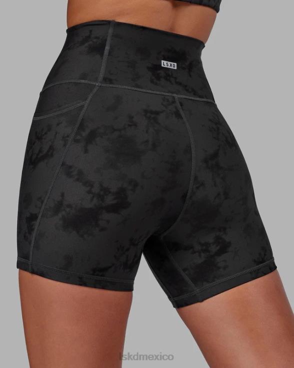 pantalón corto fusion x-length - tie-dye negro mujer LSKD VP42D588 vestir