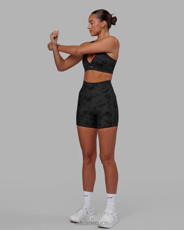 pantalón corto fusion x-length - tie-dye negro mujer LSKD VP42D588 vestir