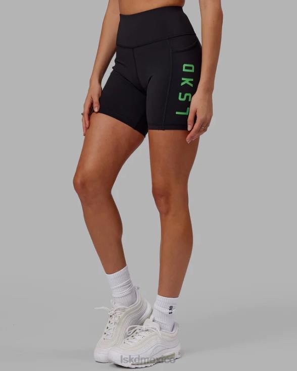 pantalón corto medio rep - black-apple mint mujer LSKD VP42D629 vestir