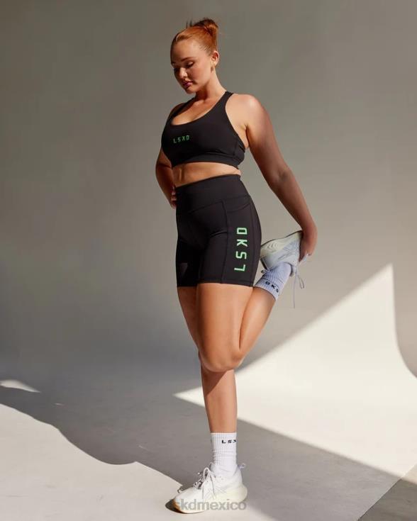 pantalón corto medio rep - black-apple mint mujer LSKD VP42D629 vestir