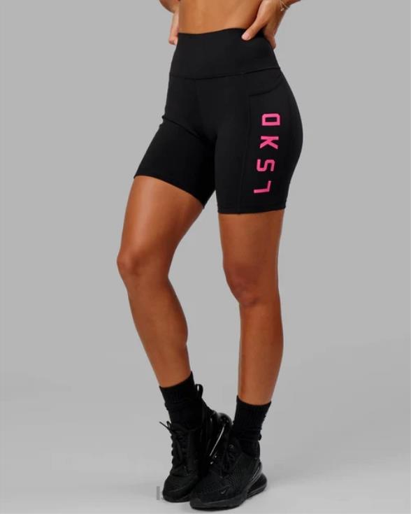 pantalón corto medio rep - black-boysenberry mujer LSKD VP42D587 vestir