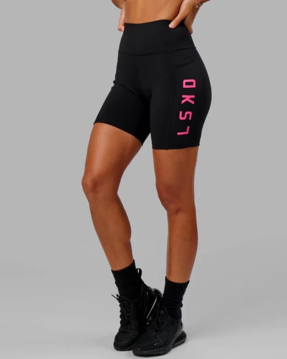 pantalón corto medio rep - black-boysenberry mujer LSKD VP42D587 vestir