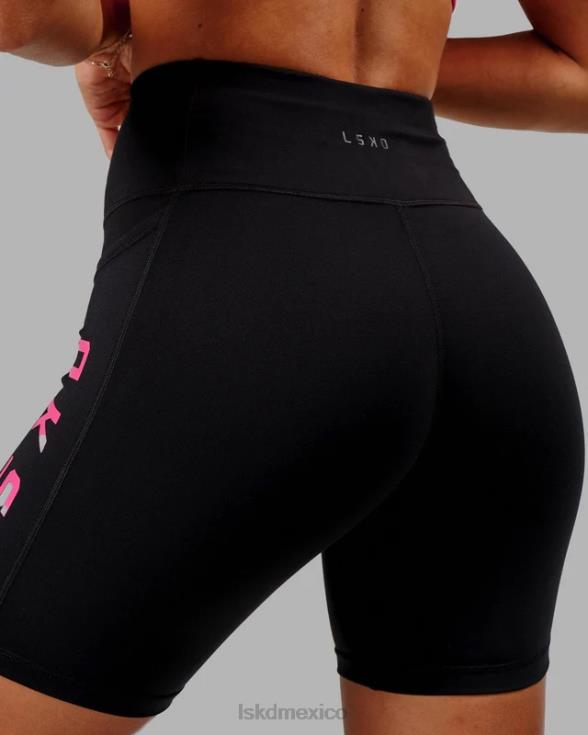 pantalón corto medio rep - black-boysenberry mujer LSKD VP42D587 vestir