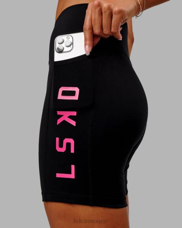 pantalón corto medio rep - black-boysenberry mujer LSKD VP42D587 vestir