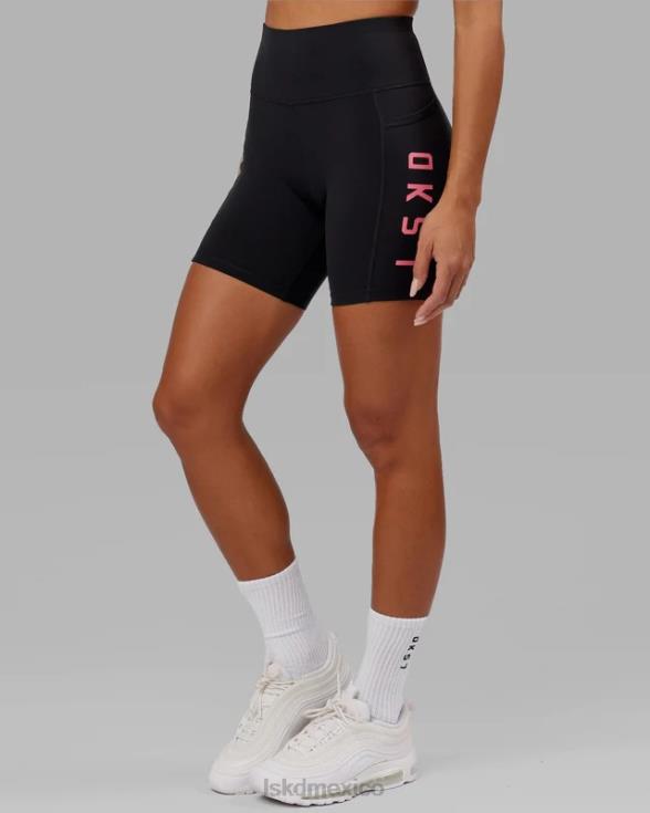 pantalón corto medio rep - black-flamingo mujer LSKD VP42D615 vestir